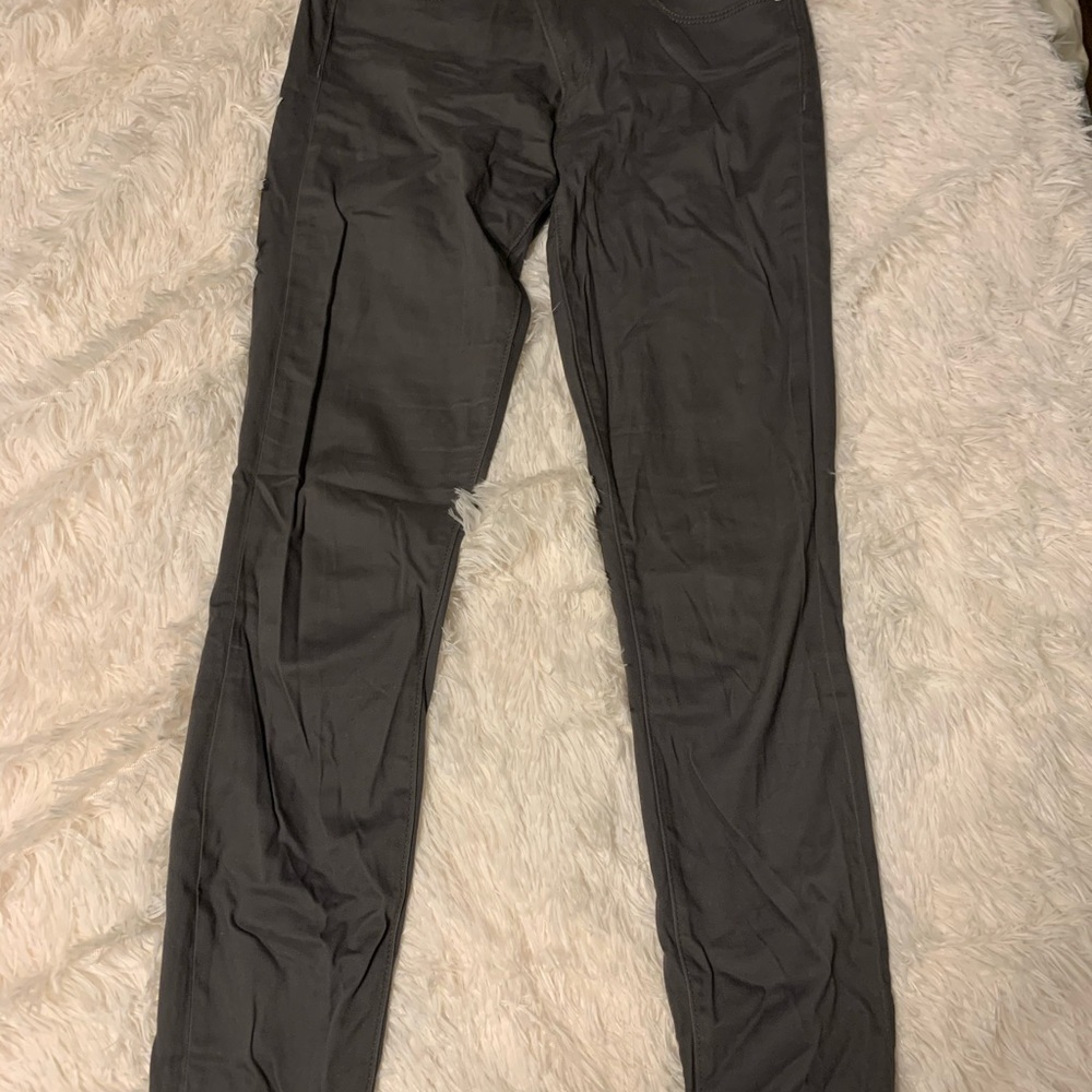 Satin gray pants